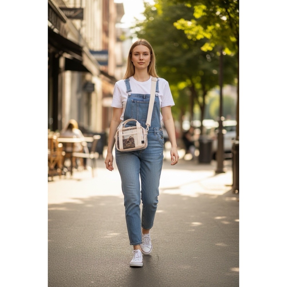 All In Motion Clear Stadium Bag In Cream - NWT